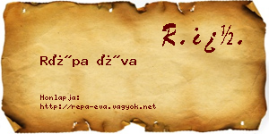 Répa Éva névjegykártya